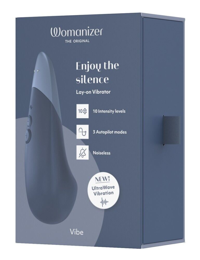 Мінівібратор Womanizer Vibe Dark Blue, 3 авторежими + 10 рівнів інтенсивності фото 8