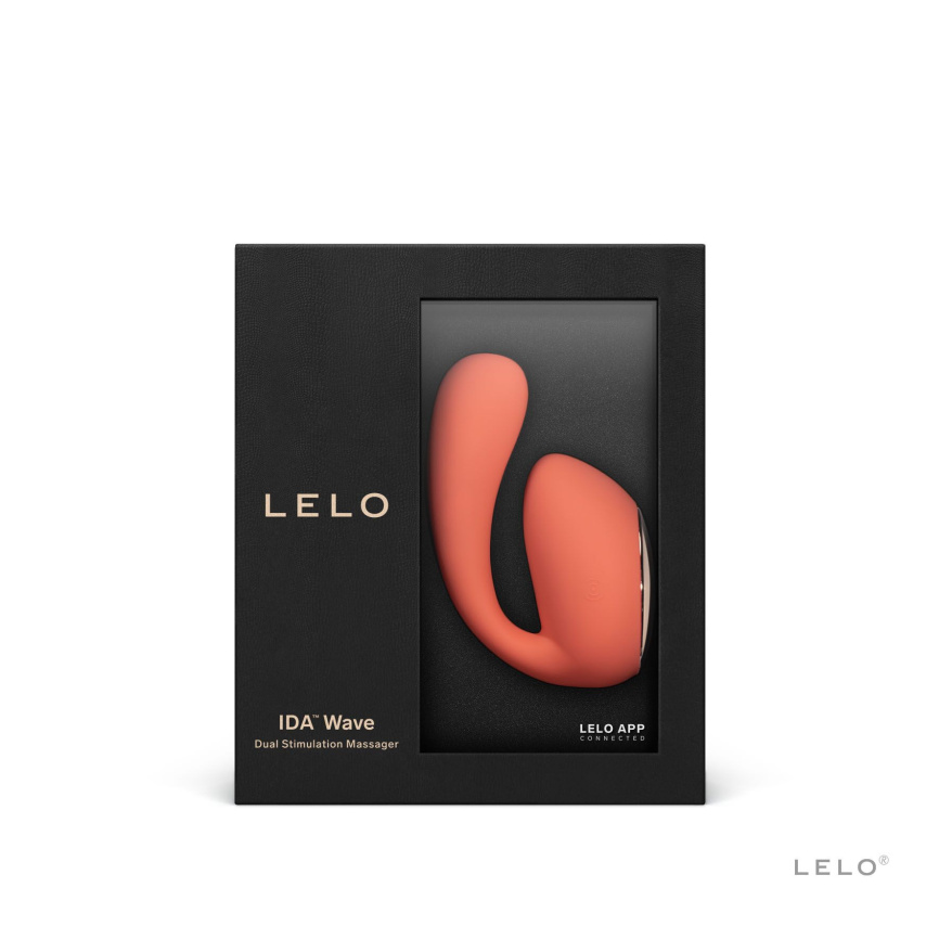 Смарт-вібратор LELO Ida Wave Coral Red, вагінально-кліторальний, технологія WaveMotion, 2 мотори фото 7