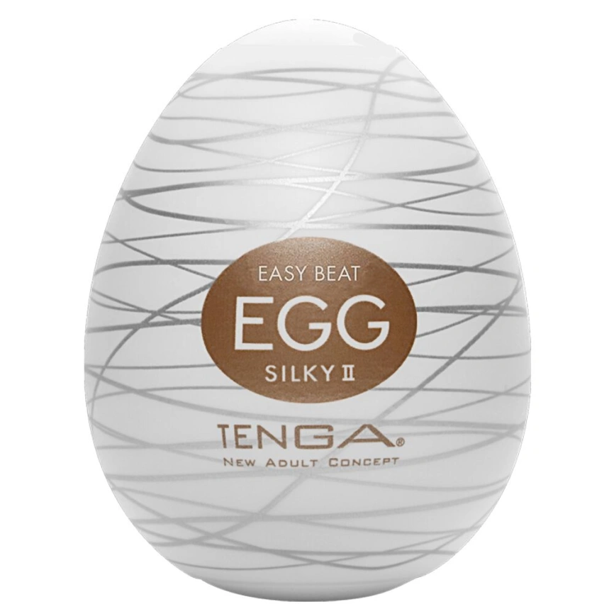 Мастурбатор-яйцо Tenga Egg Silky II с рельефом в виде паутины фото 1