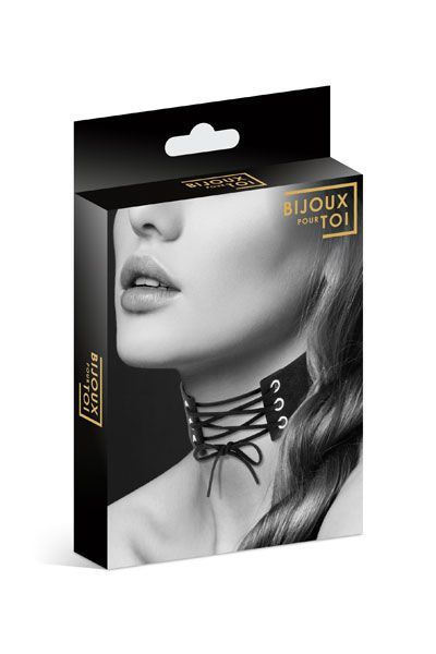 Чокер зі шнурівкою Bijoux Pour Toi - LACET, екошкіра фото 3