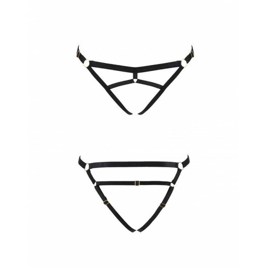 Трусики-стрінги зі стреп Passion Exclusive KELIS THONG L/XL, black фото 5