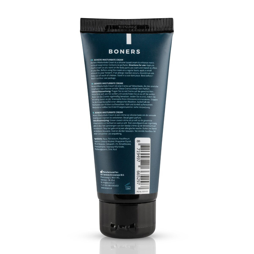 Крем для мастурбації Boners Masturbation Cream на водно-силіконовій основі фото 2