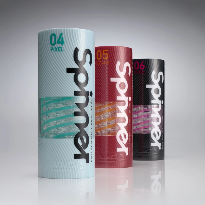 Мастурбатор Tenga Spinner 06 Brick с упругой стимулирующей спиралью внутри фото 7