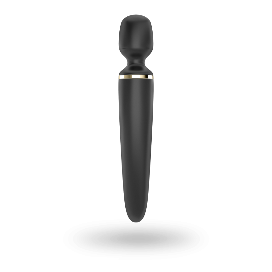 Вібромасажер Satisfyer Wand-er Woman (Black/Gold), водонепроникний, потужний, розмір XXL фото 4