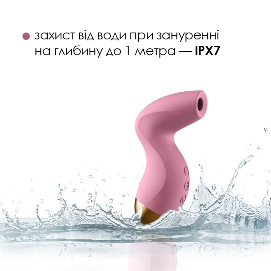 Вакуумный клиторальный стимулятор Svakom Pulse Pure Pale Pink, 5 режимов, 5 интенсивностей в каждом фото 11