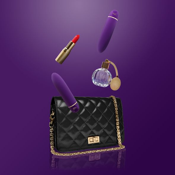 Віброкуля RIANNE S — Classique Vibe мінівібратор на 7 режимів, чохол-косметичка Deep Purple фото 3