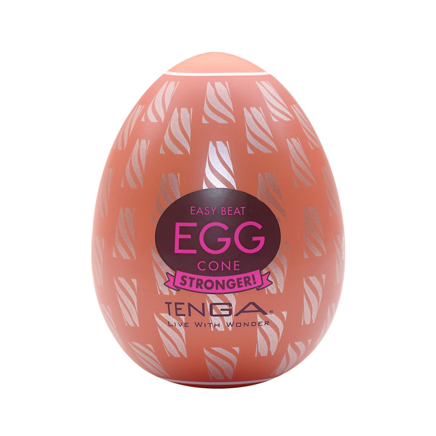 Мастурбатор-яйце Tenga Egg Cone, щільний TPE, пробник лубриканту 5 мл фото 1