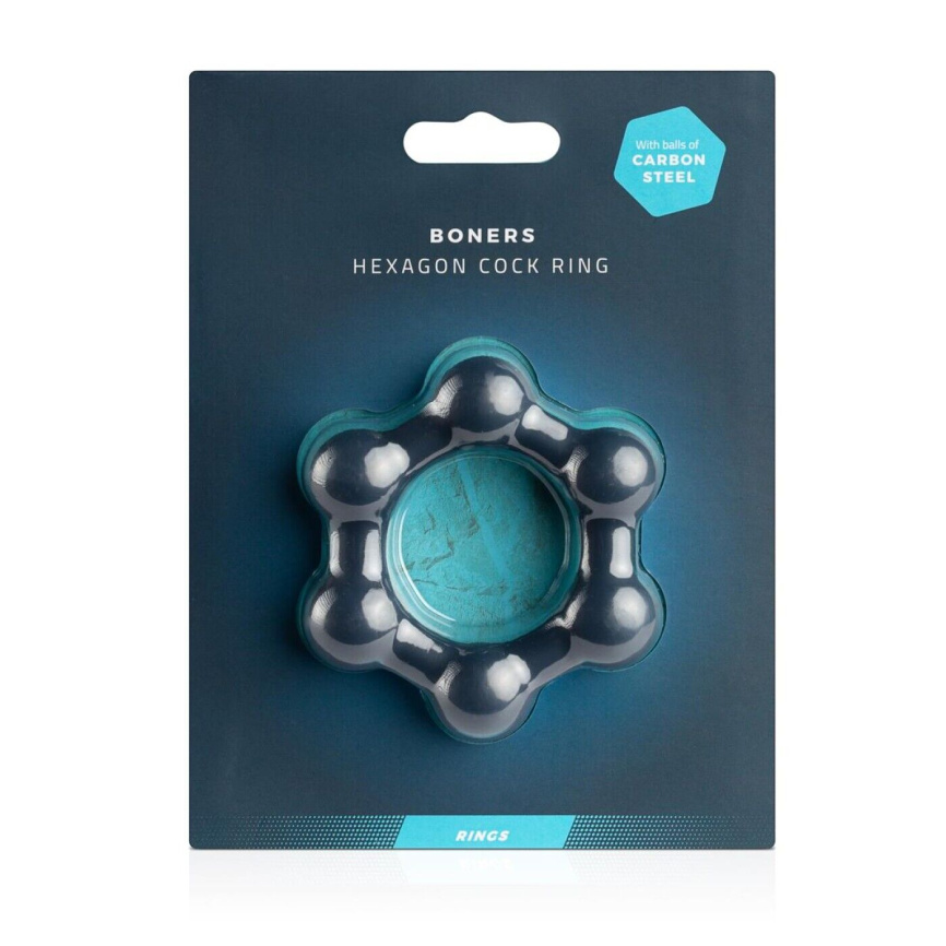 Ерекційне кільце Boners Hexagon Cock Ring фото 3