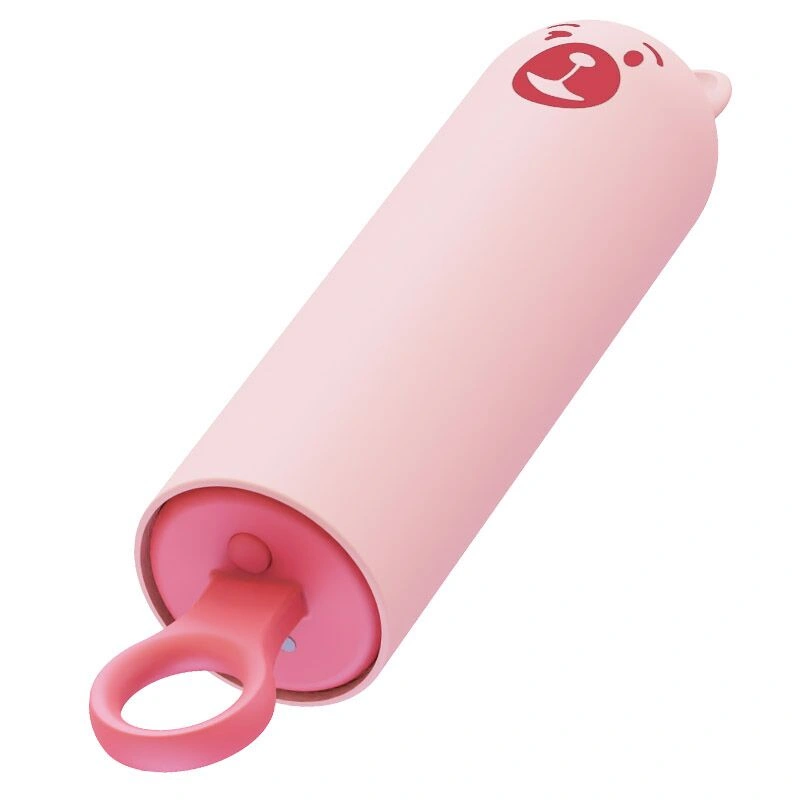 Вибратор CuteVibe Teddy Pink (Black Dildo), реалистичный вибратор под видом мороженого фото 2