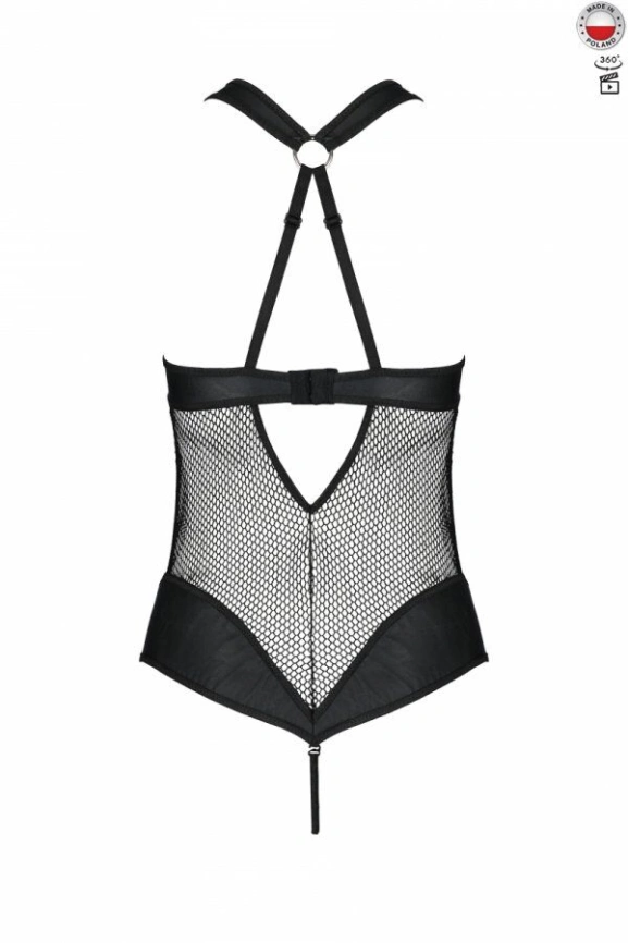 Сетчатый боди с халтером Passion Amanda Body S/M, black фото 6