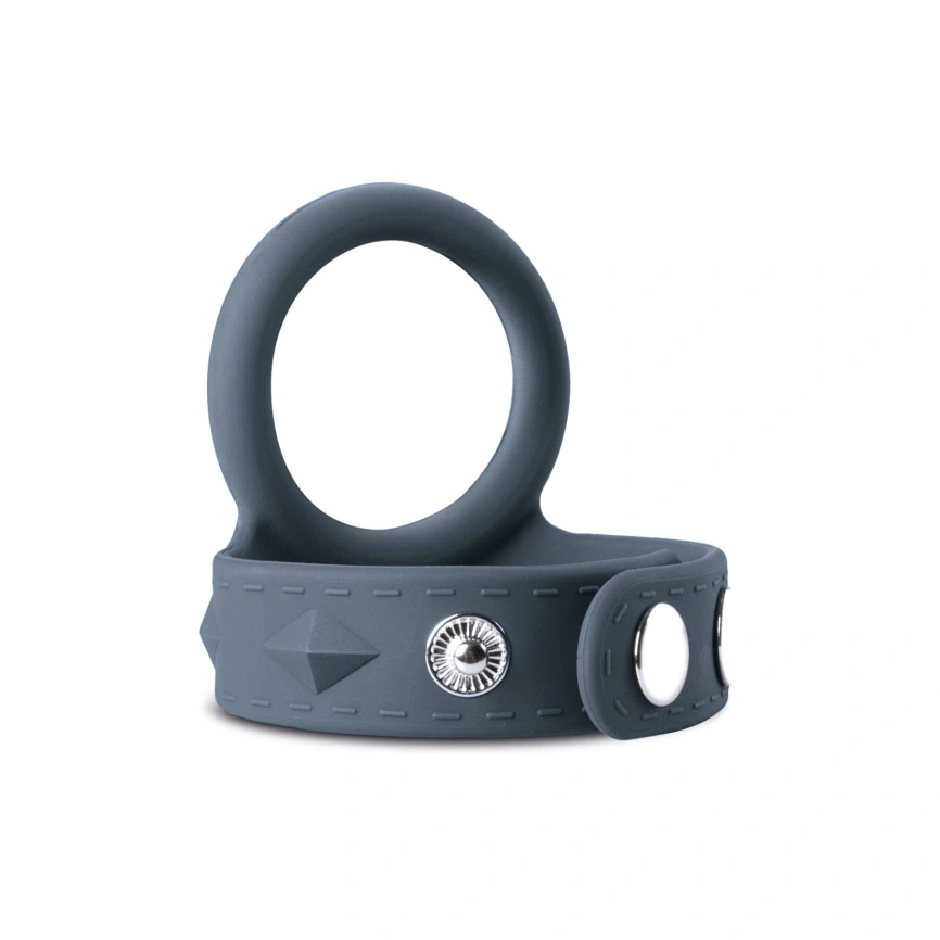 Двойное эрекционное кольцо Boners Cock & Ball Strap L, регулировка диаметра, 3,5–6 см фото 1
