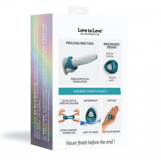 Эрекционное кольцо двойное Love To Love FLUX RING - TEAL ME фото 7