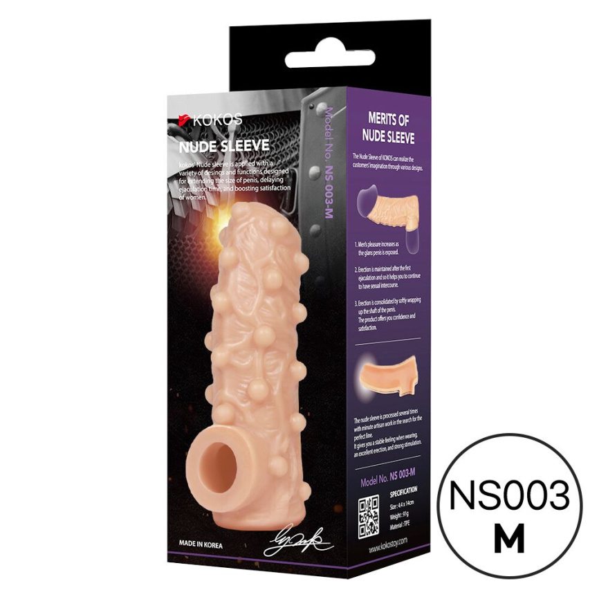 Насадка на член Kokos Nude Sleeve NS 003 M фото 2