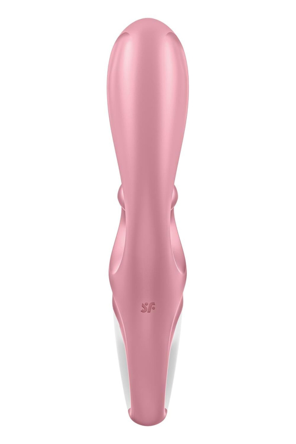 Смарт вібратор-кролик Satisfyer Hug Me Pink, 2 мотори, діаметр 4,2см, широка кліторальна частина фото 5