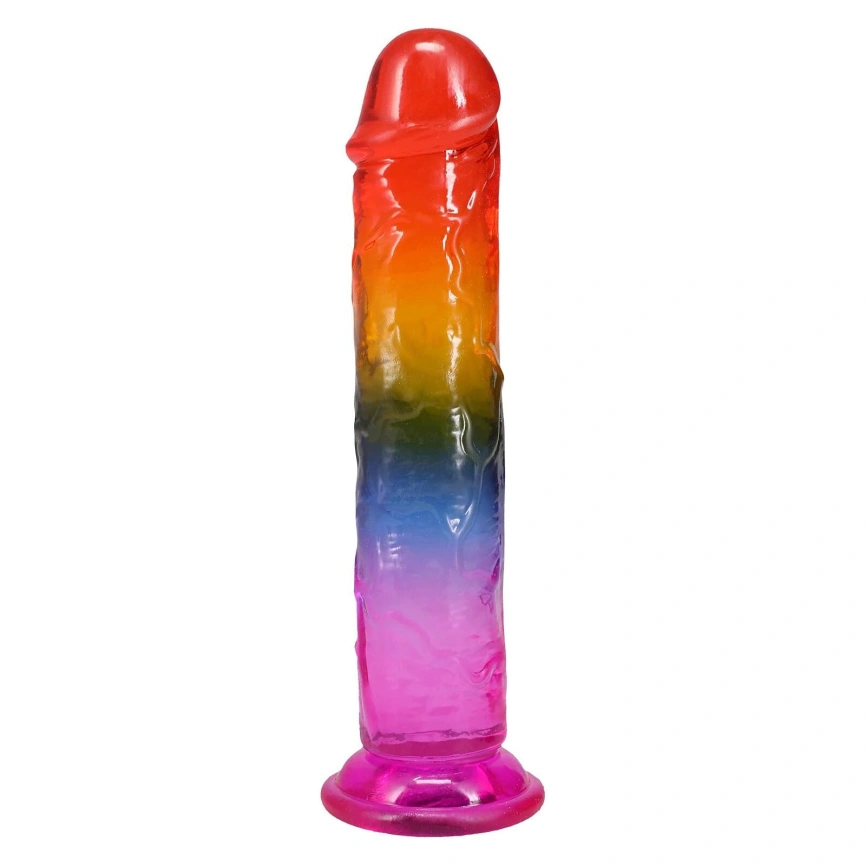 Дилдо Doc Johnson Crystal Jellies - 7.5 Inch Dong - Rainbow фото 3