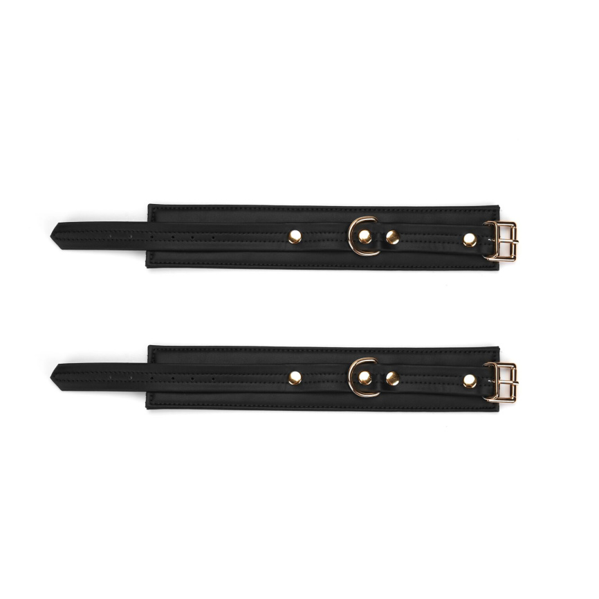 Поножі Liebe Seele Black Organosilicon Anklecuffs, екошкіра фото 3