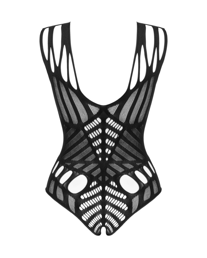 Боді з великими вирізами Obsessive B139 crotchless teddy S/M/L, з доступом фото 4