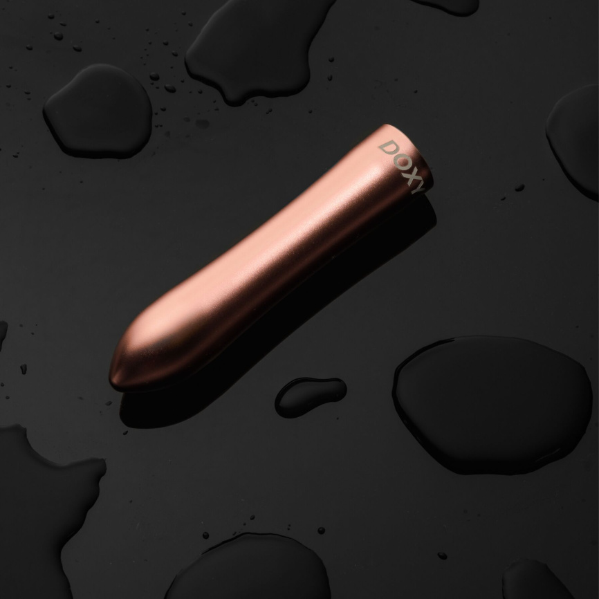 Потужна віброкуля DOXY ROSE GOLD у металевому кейсі, ультрагладенька, 7 режимів фото 6