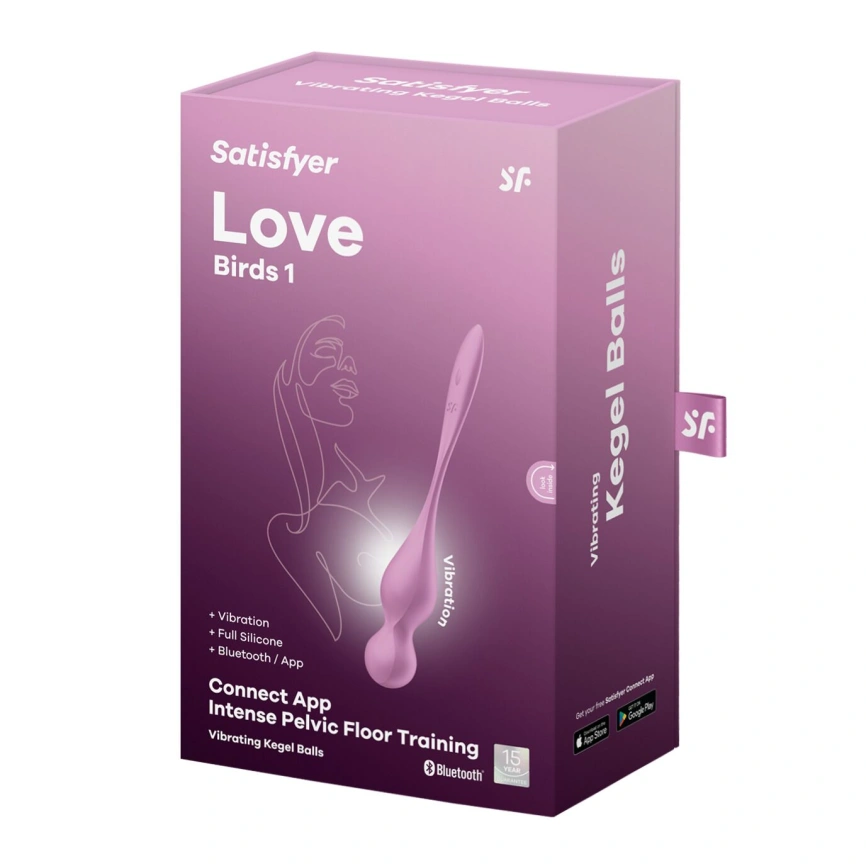 Вагинальные смарт-шарики с вибрацией Satisfyer Love Birds 1 Connect App Pink, 78 г фото 7