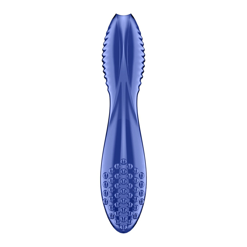 Двосторонній скляний дилдо Satisfyer Dazzling Crystal 2 Blue фото 4