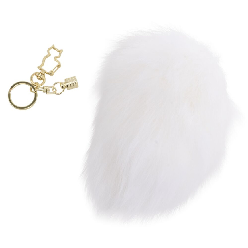 Металева анальна пробка — кролячий хвіст LOCKINK SEVANDA White Bunny-Tail Anal Pear-shape Plug фото 2