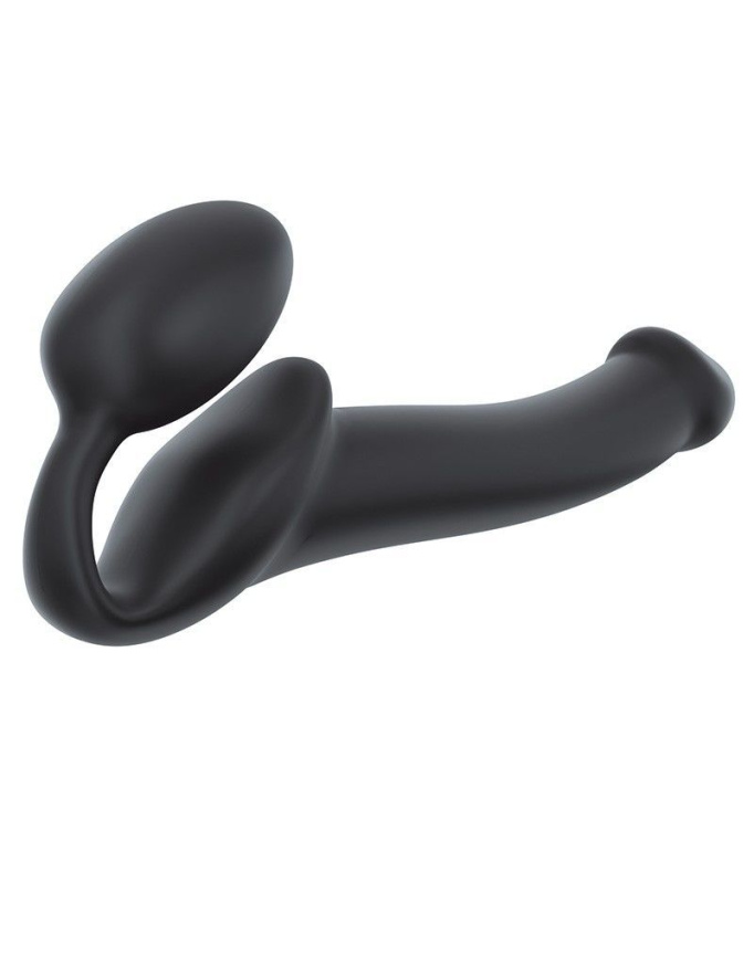 Безремінний страпон Strap-On-Me Black M, повністю регульований, діаметр 3,3 см фото 2