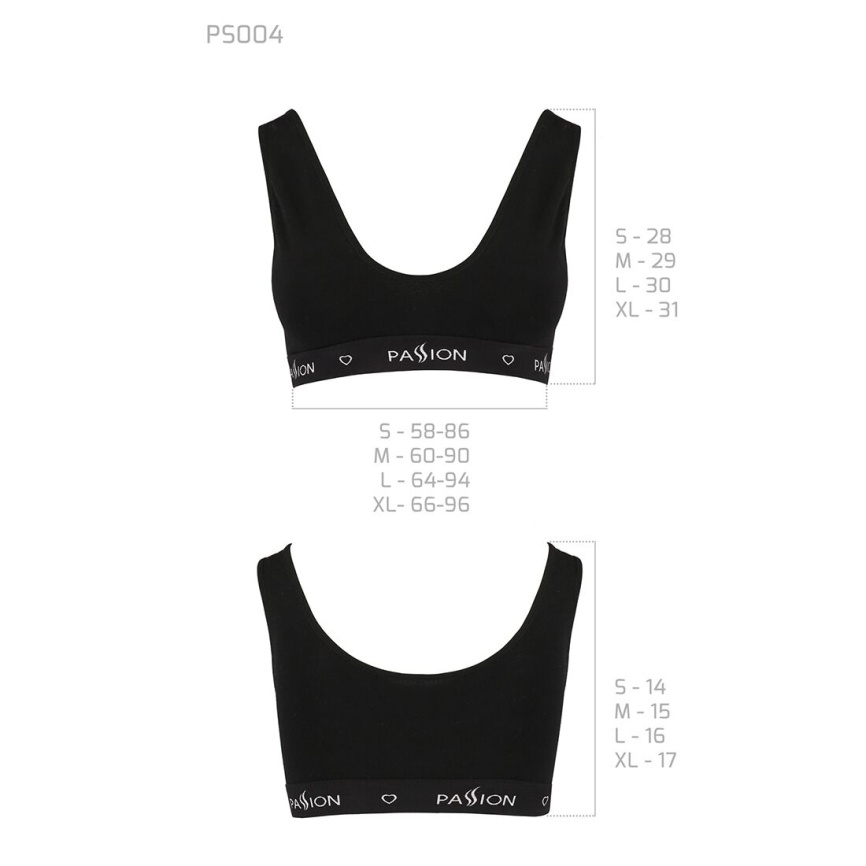 Спортивний топ з широкою гумкою Passion PS004 TOP M, black фото 6