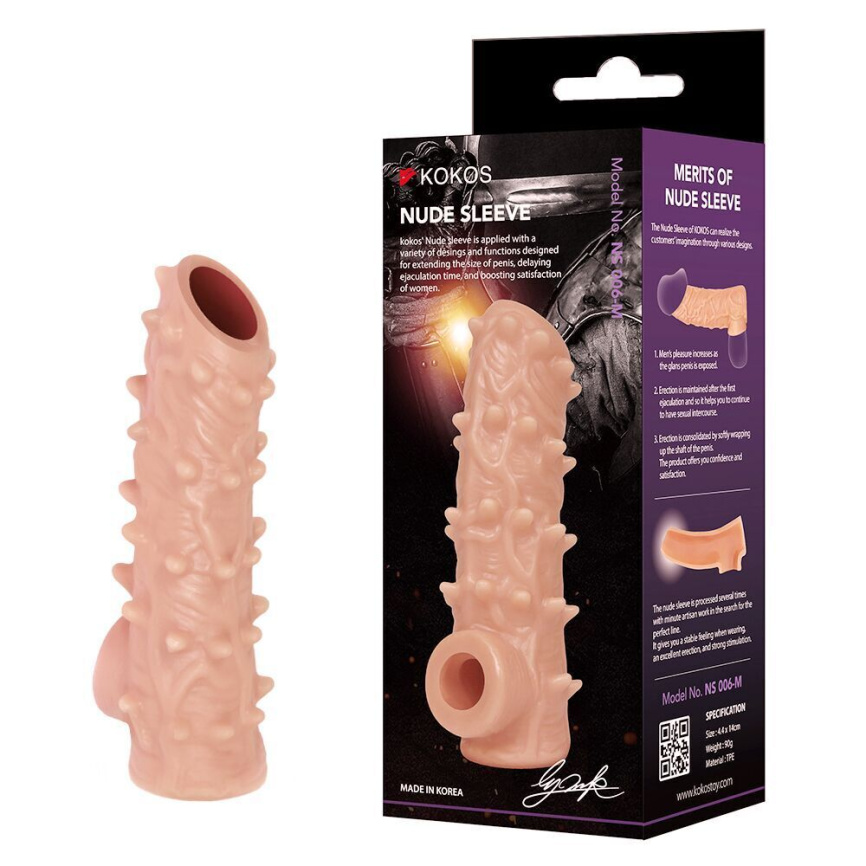 Насадка на член Kokos Nude Sleeve NS 006 L фото 2