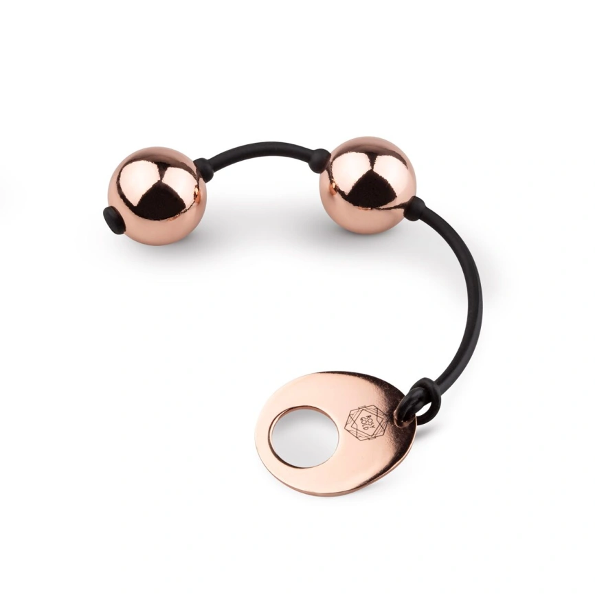 Металлические вагинальные шарики Rosy Gold - Nouveau Kegel Balls, масса 376 г, диаметр 2,8 см фото 2