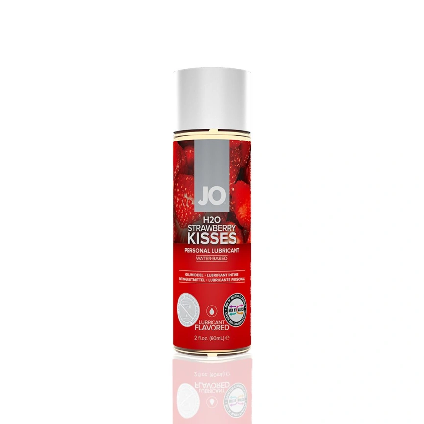 Смазка на водной основе JO H2O - Strawberry Kiss (60 мл) без сахара, растительный глицерин фото 6