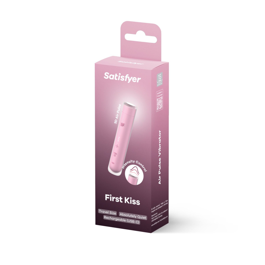 Вакуумний стимулятор Satisfyer First Kiss, технологія 3D Air Pulse, 30 режимів, подвійний силікон фото 5