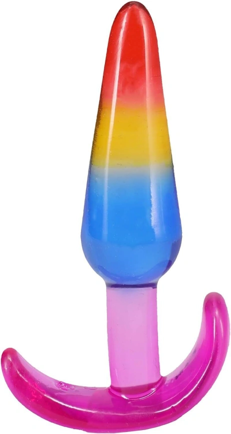 Набор анальных пробок Doc Johnson Crystal Jellies - Anal Trainer Set - Rainbow (мятая упаковка!!!) фото 3