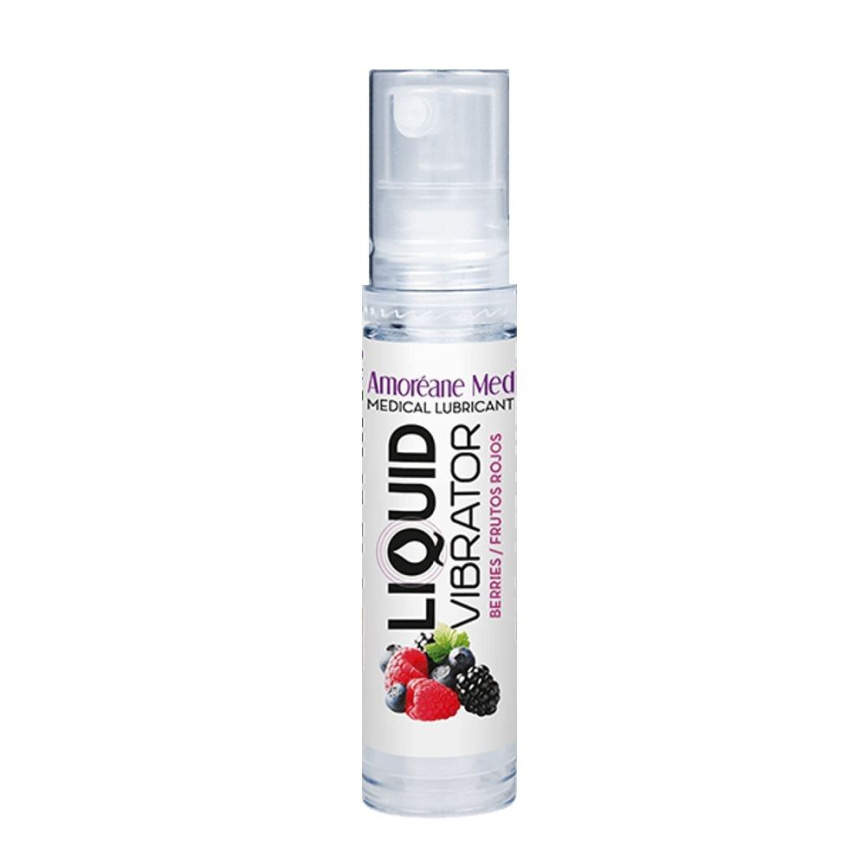 Лубрикант з ефектом вібрації Amoreane Med Liquid Vibrator Berries (10 мл) фото 1