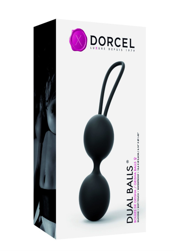 Вагінальні кульки Dorcel Dual Balls Black, діаметр 3,6 см, маса 55 г фото 3
