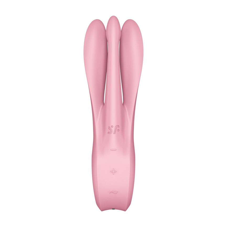 Кліторальний вібратор Satisfyer Threesome 1 Pink з трьома гнучкими пальчиками фото 6