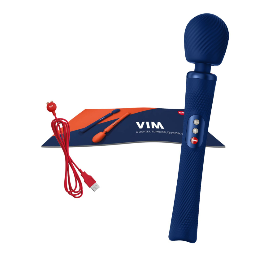 Вібромасажер Fun Factory VIM Vibrating Wand midnight blue, суперпотужний та легкий, до 6 годин роботи фото 8
