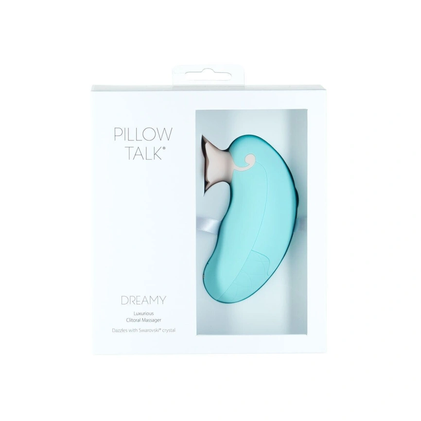 Роскошный вакуумный клиторальный стимулятор Pillow Talk - Dreamy Teal с кристаллом Swarovski фото 6