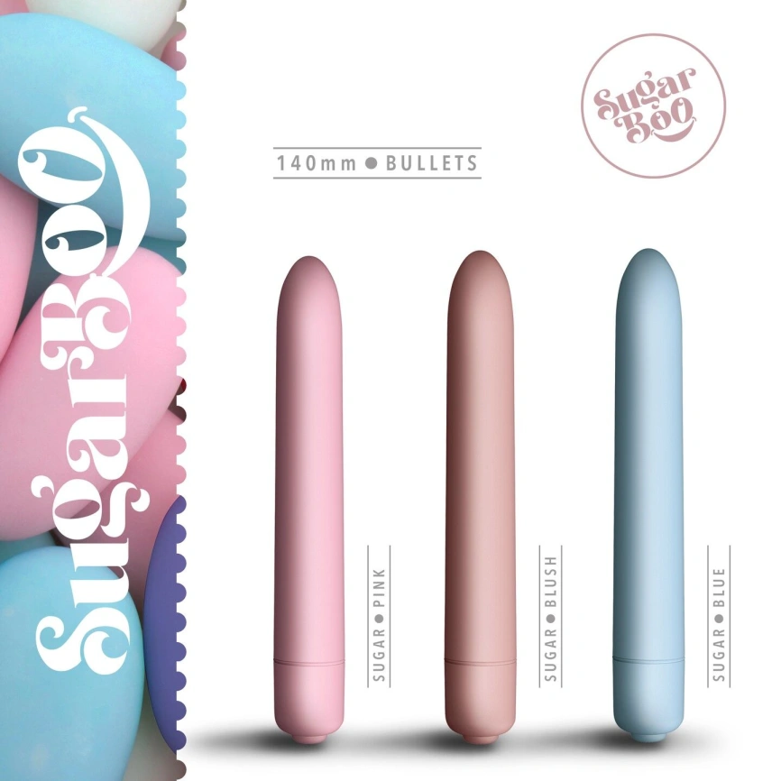 Мини-вибратор SugarBoo Sugar Blue, 10 уровней интенсивности фото 6