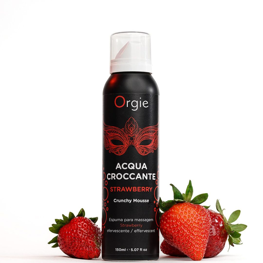 Масажна пінка Orgie – Acqua Croccante Strawberry (150 мл), ефект бульбашок, що лопаються фото 4