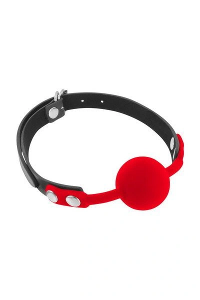 Классический кляп с силиконовым шариком Fetish Tentation Silicone Gag Ball Red фото 1