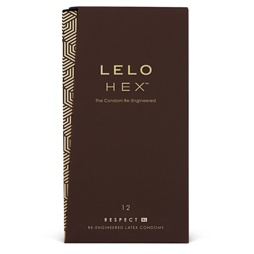 Презервативи LELO HEX Condoms Respect XL 12 Pack, тонкі та суперміцні, збільшений розмір фото 1