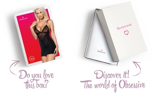 Сатиновый комплект для сна с кружевом Obsessive 828-CHE-1 chemise & thong S/M, черный, сорочка, стри фото 8