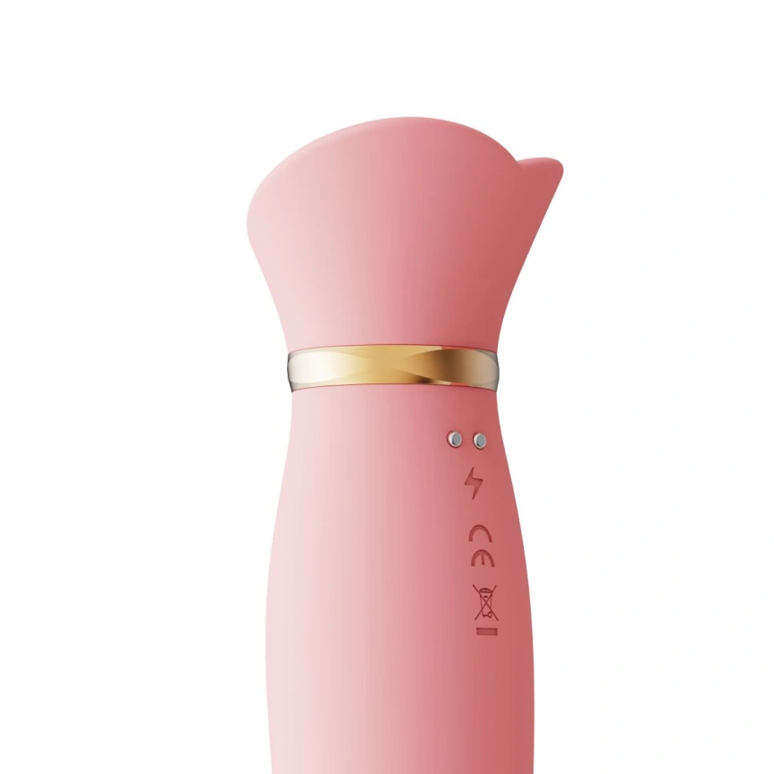 Пульсатор-вибратор с вакуумной стимуляцией клитора Zalo - ROSE Thruster Strawberry Pink фото 3