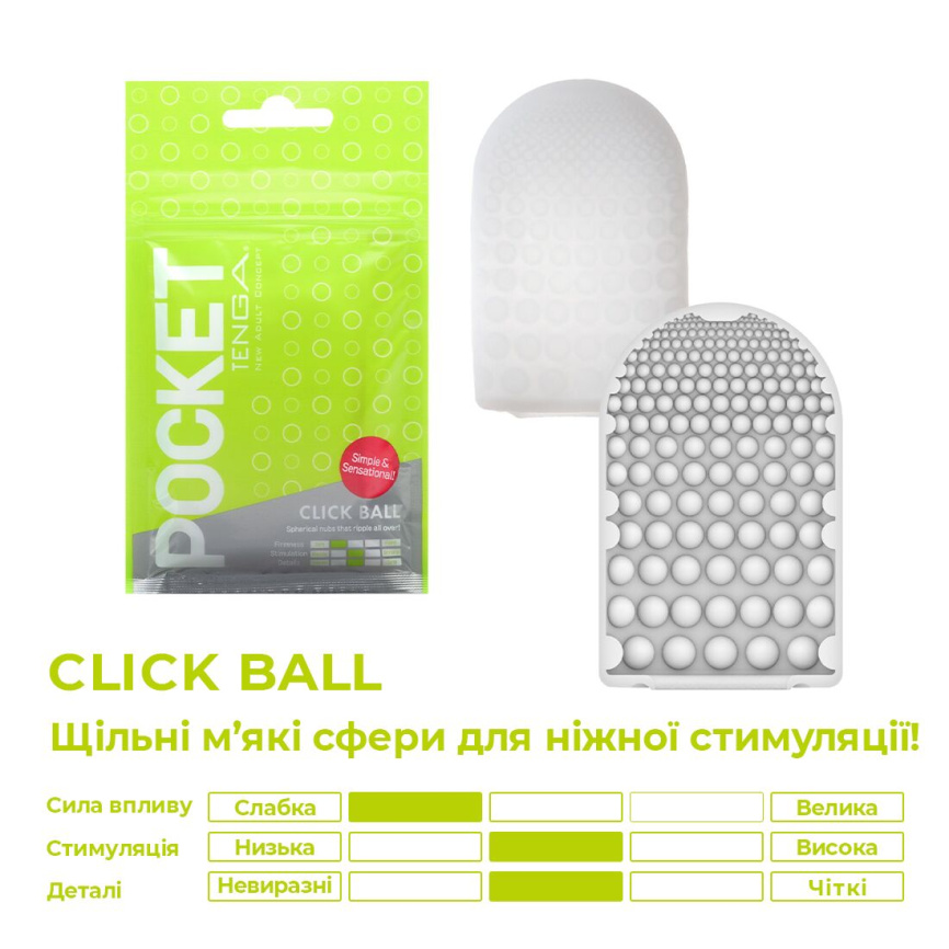 Мастурбатор TENGA Pocket Click Ball фото 3