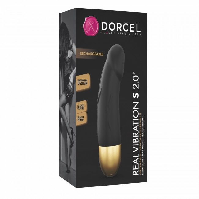 Вібратор Dorcel Real Vibration S Gold 2.0, діаметр 3,7см, перезаряджуваний, для точки G фото 4