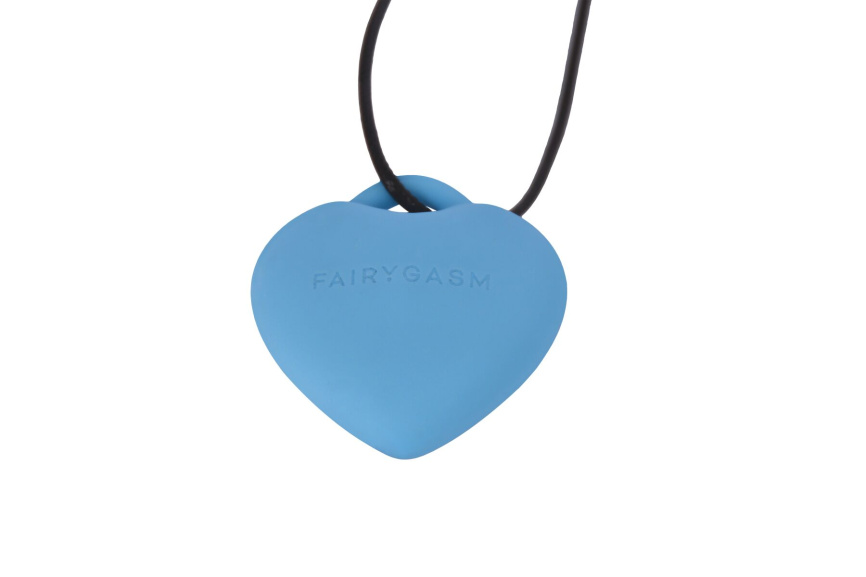 Мінівібратор «Сердечко» FairyGasm PleasureStone blue, 9 режимів, на шнурку фото 2