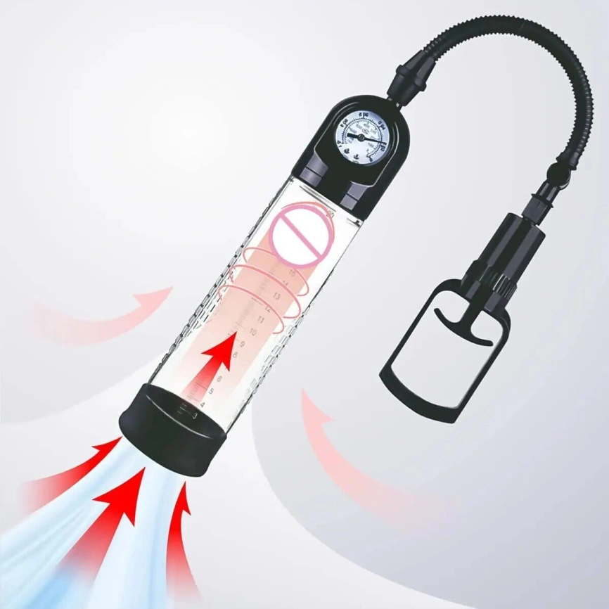 Вакуумная помпа Men Powerup со стрелочным манометром и ручным насосом фото 7