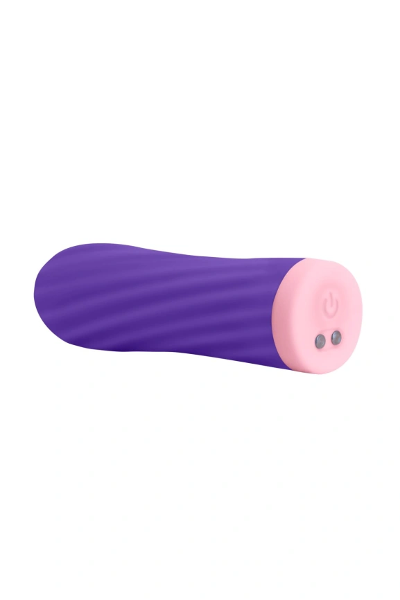 Вибропуля S Pleasures Bullets Twist & Shout Purple, фиолетовая, ребристая поверхность, 10 режимов фото 2