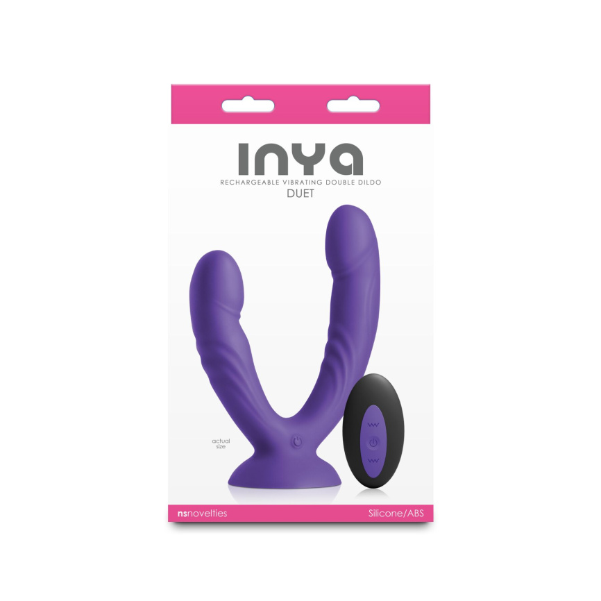 Подвійний ділдо з вібрацією NS Novelties INYA - Duet - Purple фото 3