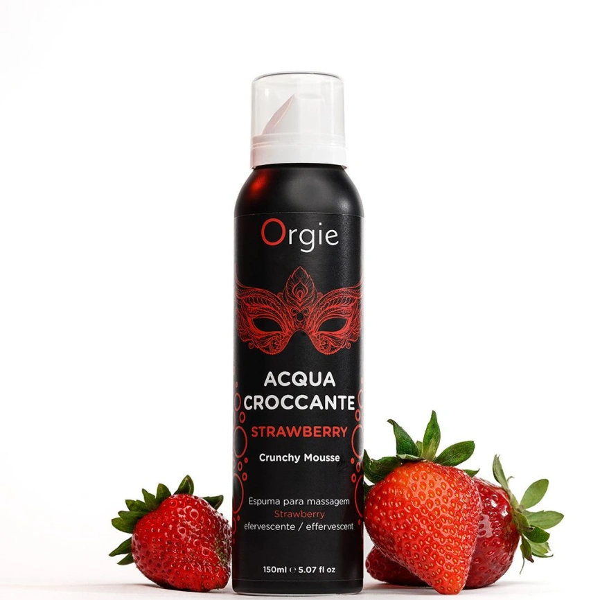 Массажная пенка Orgie – Acqua Croccante Strawberry (150 мл), эффект лопающихся пузырьков фото 4